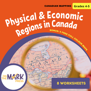 Physical & Economic Regions in Canada Worksheets Grades 4-5