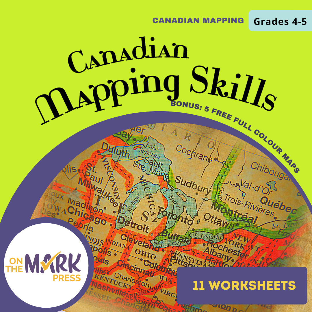 Canadian Mapping Skills Worksheets Grades 5-6