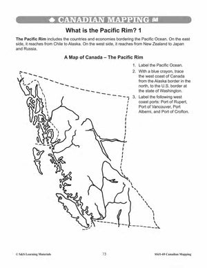 Canada's Time Zones & Trading Partners Worksheets Grades 5-6