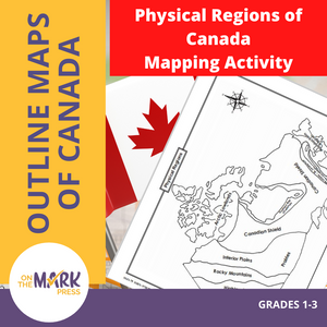 Physical Regions of Canada Mapping Activity Grades 1-3