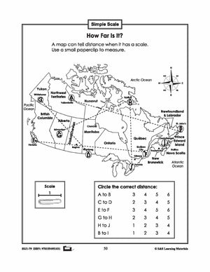 Latitude, Longitude & Scale Canadian Mapping Activities Grades 1-3