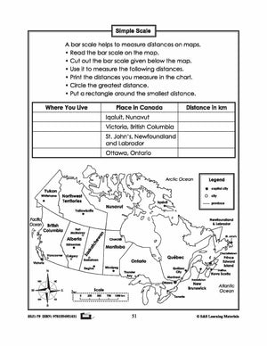 Latitude, Longitude & Scale Canadian Mapping Activities Grades 1-3