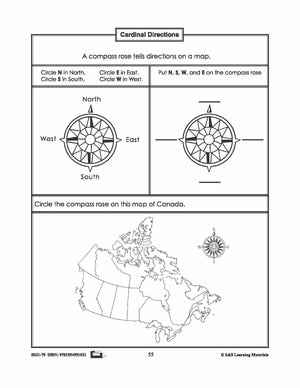 Cardinal and Intermediate Direction Canadian Mapping Activities Gr. 1-3