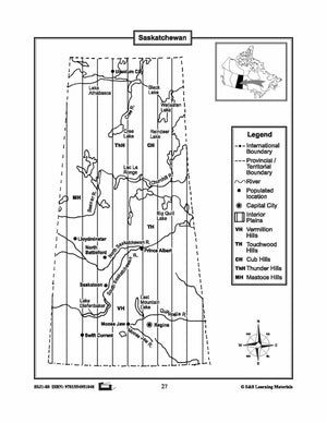 Maps of Saskatchewan Grades 4-8
