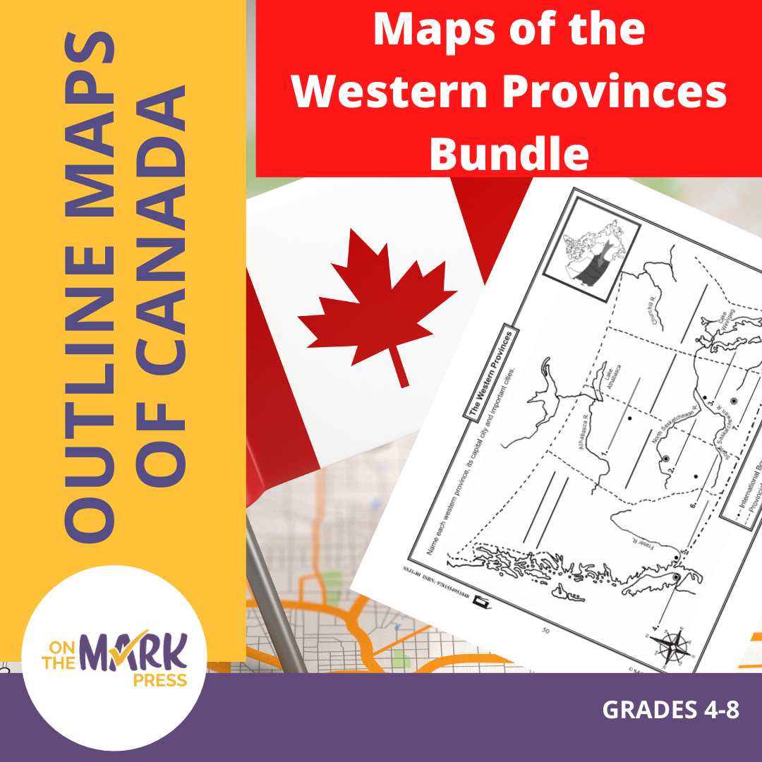 Maps of the Western Provinces $avings Bundle! Grades 4-8
