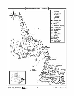 Maps of Newfoundland & Labrador Grades 4-8