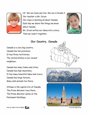 Our Country Canada Reading E-Lesson Plan Grade 2