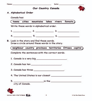 Our Country Canada Reading E-Lesson Plan Grade 2