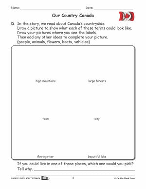 Our Country Canada Reading E-Lesson Plan Grade 2