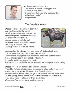 The Canadian Moose Reading E-Lesson Plan Grade 2