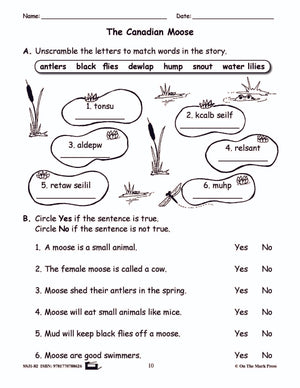 The Canadian Moose Reading E-Lesson Plan Grade 2