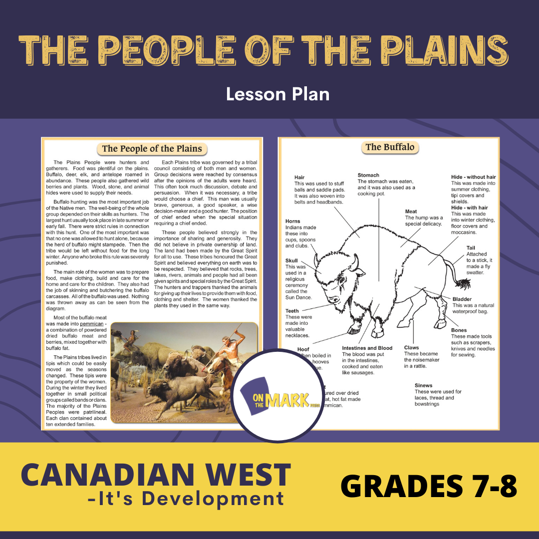 The People of the Plains Lesson Grades 7-8