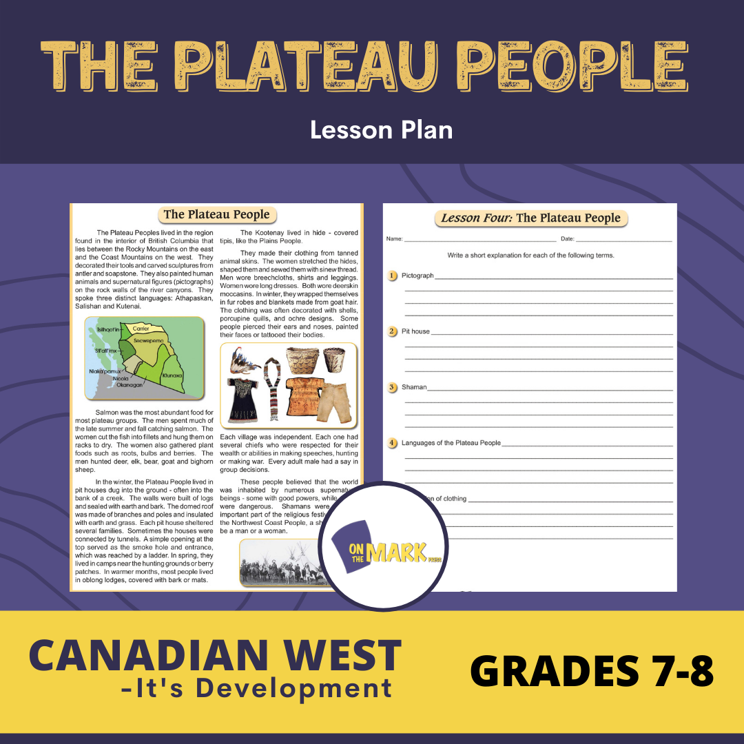 The Plateau People Lesson Grades 7-8