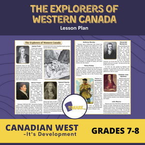 The Explorers of Western Canada Lesson Grades 7-8
