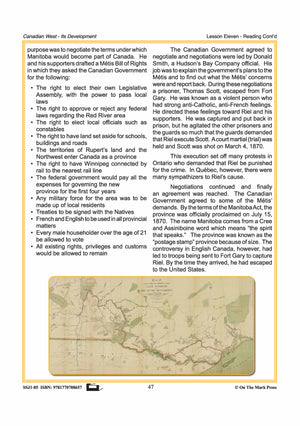 The Red River Rebellion Lesson and Worksheets Grades 7-8