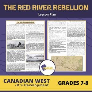 The Red River Rebellion Lesson and Worksheets Grades 7-8