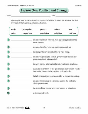 Conflict & Change Of 1837 To 1838  Grades 7-8