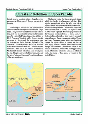 Unrest And Rebellion In Upper Canada Gr. 7-8