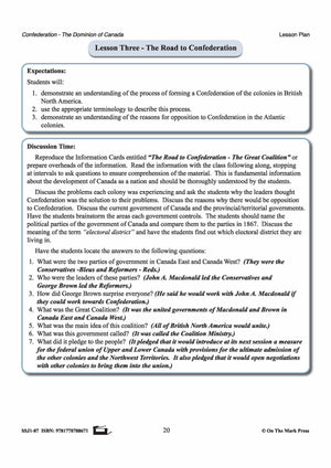 The Road to Confederation Lesson Grades 7-8