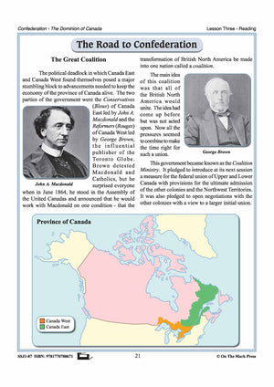 The Road to Confederation Lesson Grades 7-8