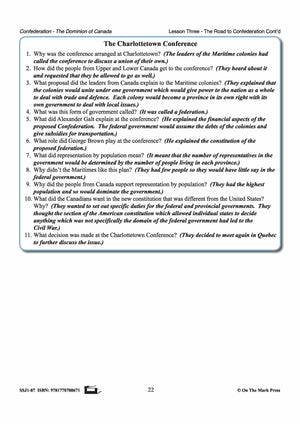 The Road to Confederation Lesson Grades 7-8