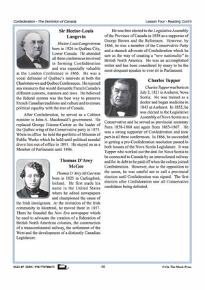 The Fathers of Confederation Lesson Grades 7-8