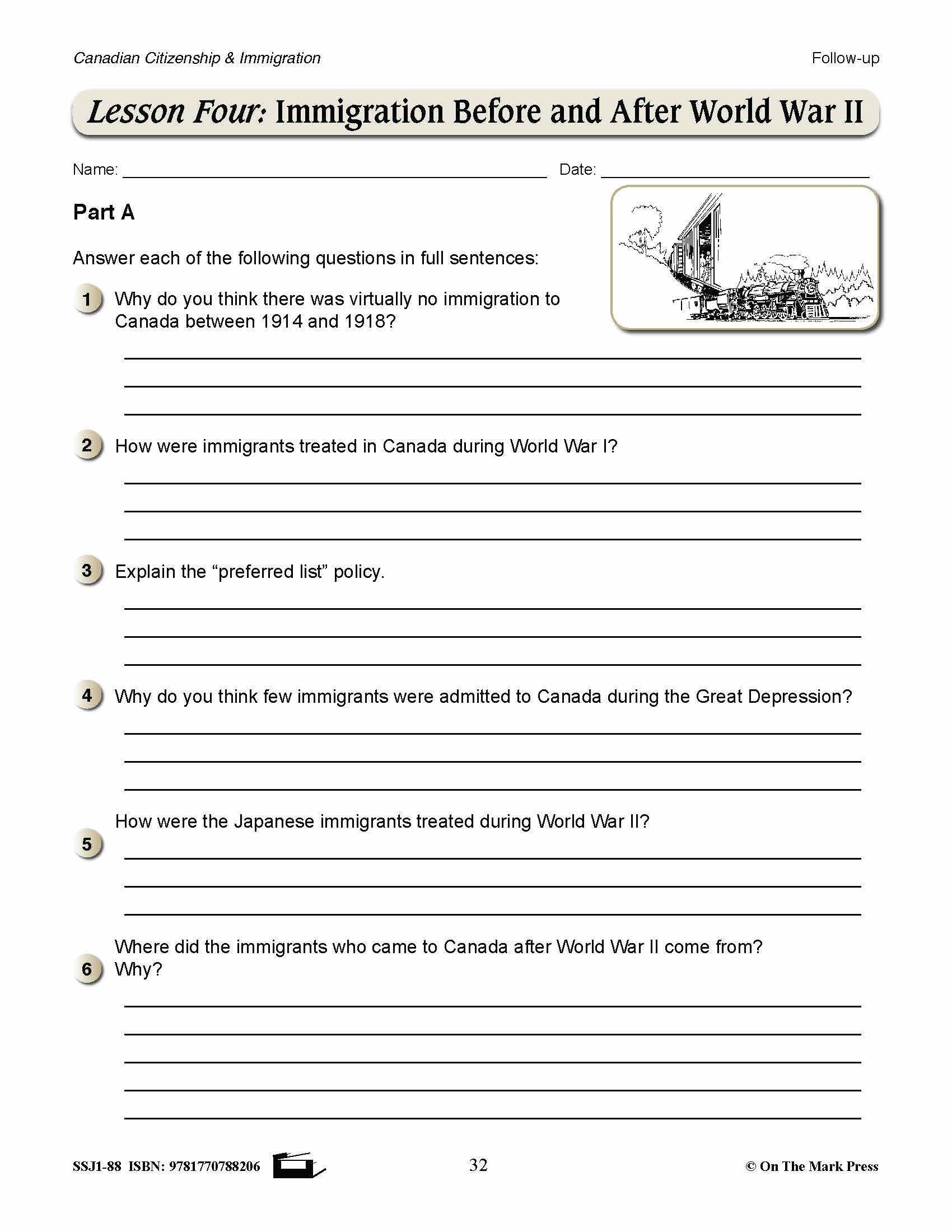 Immigration Before & After World War II Gr. 4-8
