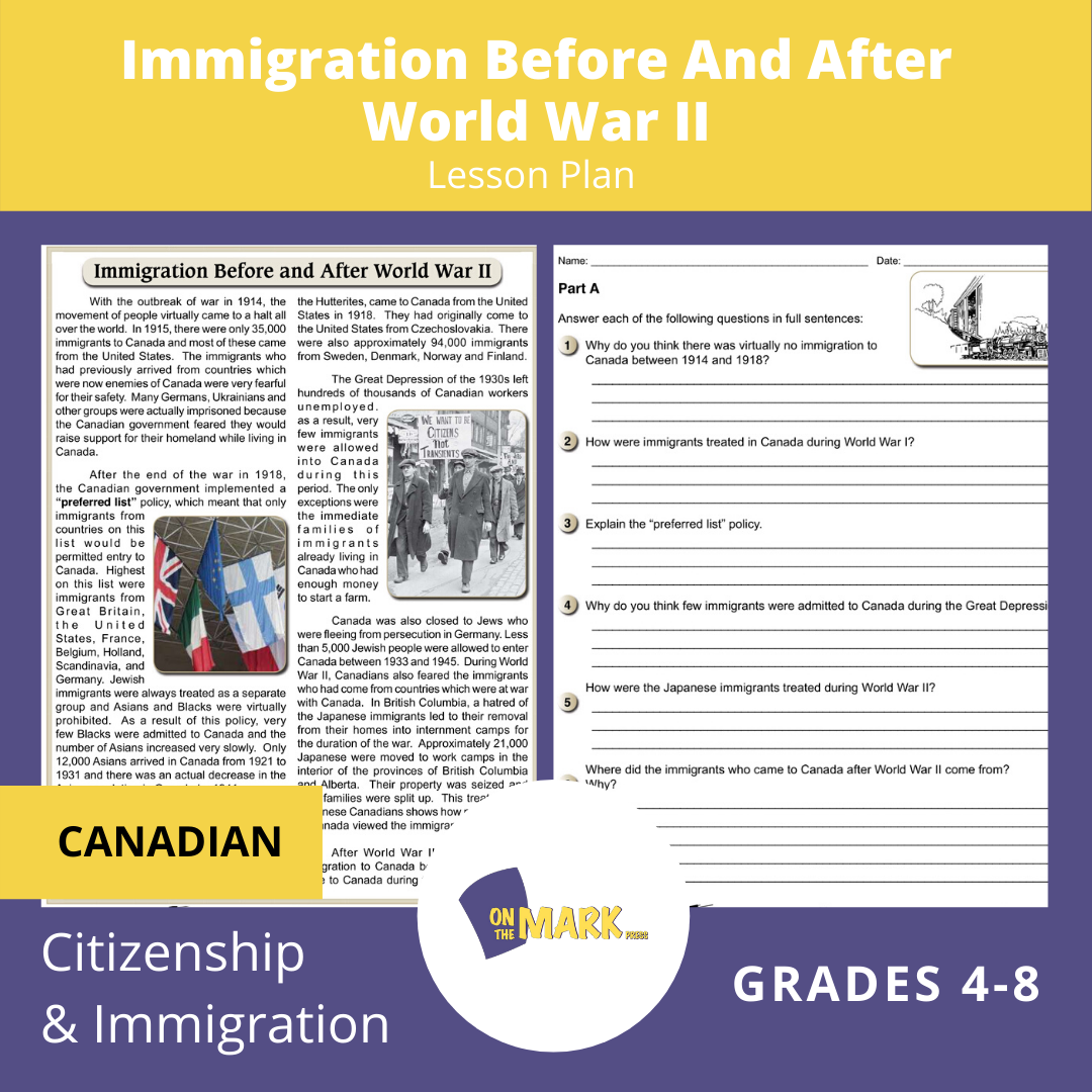 Immigration Before & After World War II Gr. 4-8