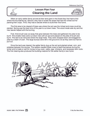 Clearing the Land - An Early Settlers Lesson Grades 2-4