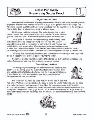Preserving Early Settler Food Gr. 2-4 - Early Settlers in Upper Canada