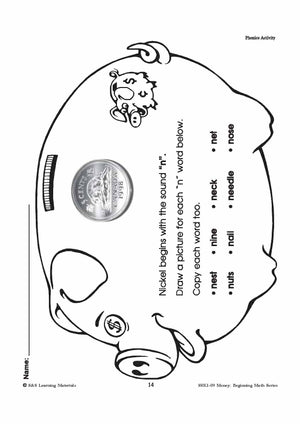 Canadian Money: Phonics Worksheets Grades 1-3