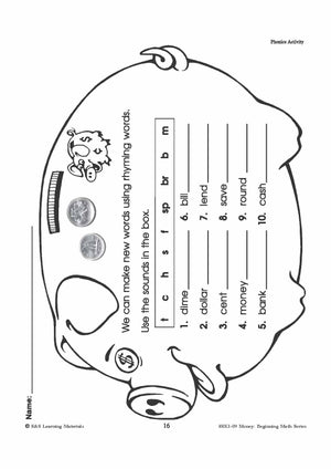 Canadian Money: Phonics Worksheets Grades 1-3