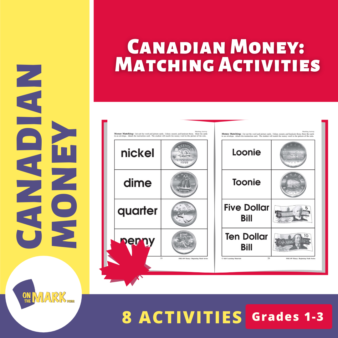 Canadian Money: Matching Activities Grades 1-3