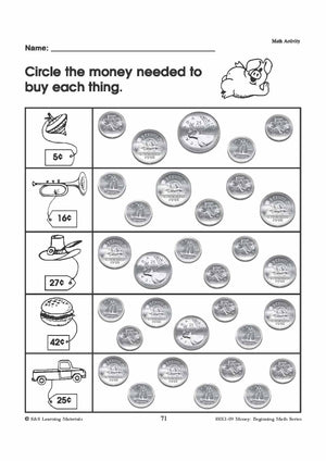 Canadian Money: Math Worksheets Grades 1-3