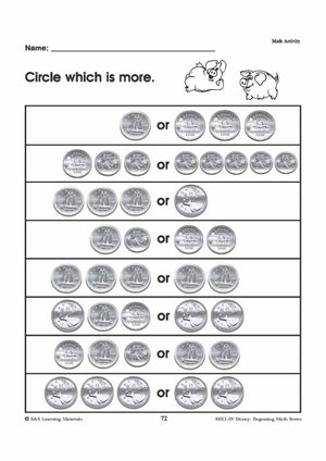 Canadian Money: Math Worksheets Grades 1-3