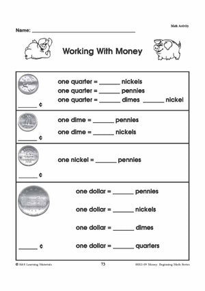 Canadian Money: Math Worksheets Grades 1-3