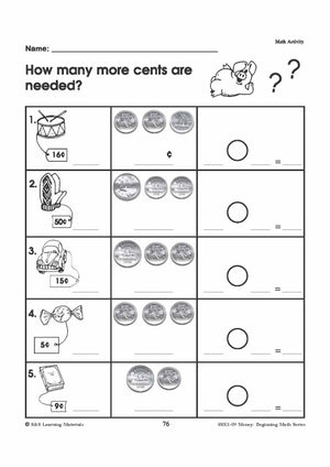 Canadian Money: Math Worksheets Grades 1-3