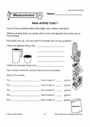 Mass Activities Grades 1-3