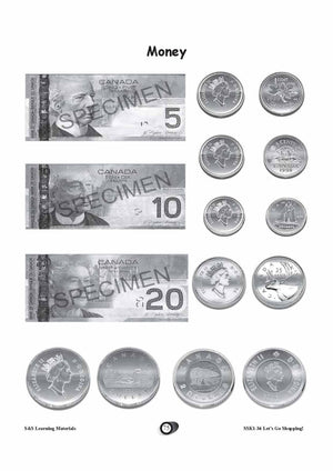 Canadian Money Value Grades K-3 Worksheets