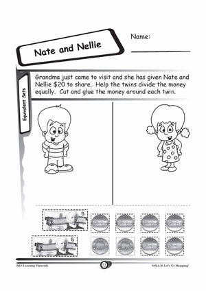 Canadian Money: Equivalent Sets Grades K-3 Worksheets