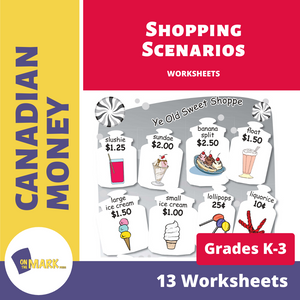 Shopping Scenario's Grades K-3 Worksheets