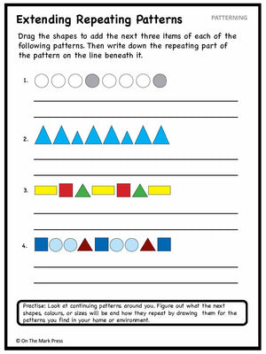 Canadian Patterning Lesson Plans & Activities Grade 1