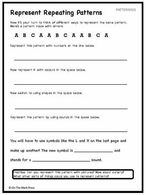 Canadian Patterning Lesson Plans & Activities Grade 1