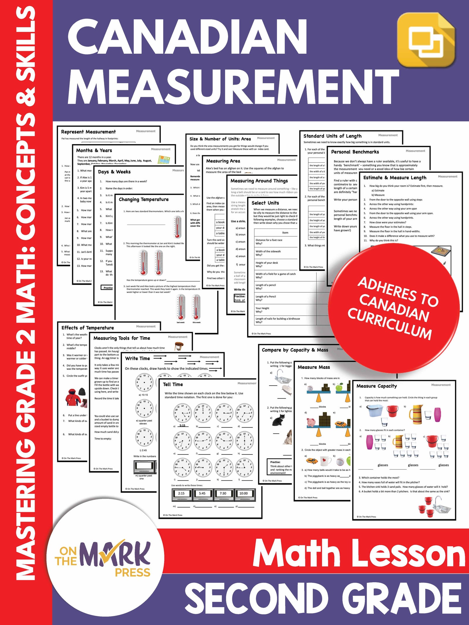 Canadian Measurement Lesson Plans & Activities Grade 2