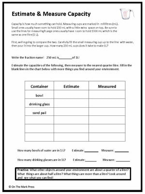 Canadian Measurement Lesson Plans & Activities Grade 3