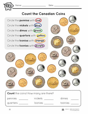 Naming, Matching & Counting Canadian Coins Grades 1-2