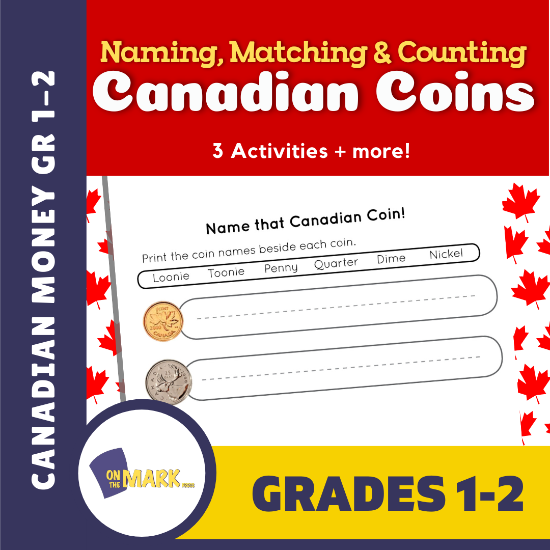 Naming, Matching & Counting Canadian Coins Grades 1-2