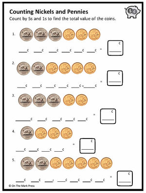 Counting Canadian Money - Coins Grades 1-2