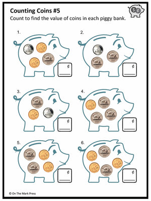 Counting Canadian Money - Coins Grades 1-2