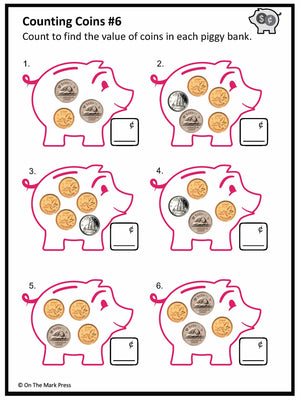 Counting Canadian Money - Coins Grades 1-2